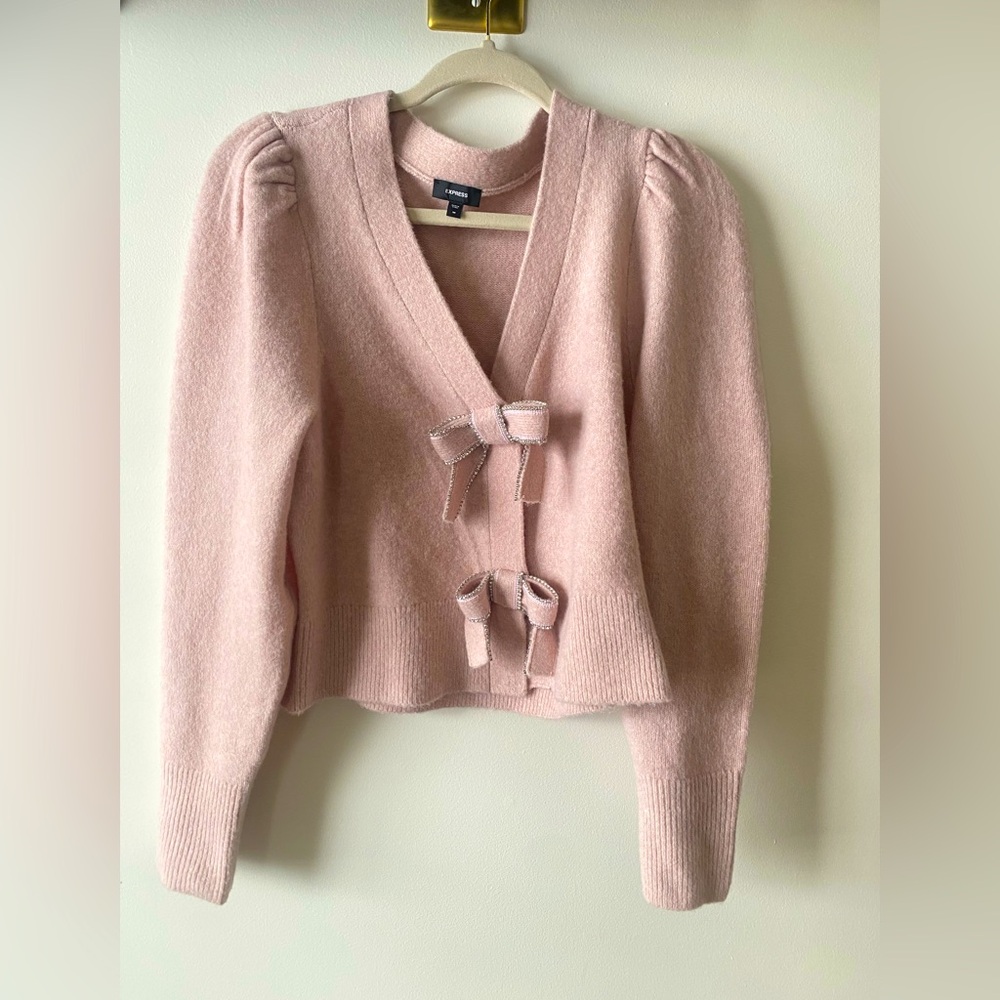 New Express Bow cardigan size M